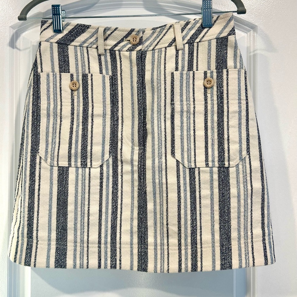 See by Chloe striped blue and white canvas skirt size 38